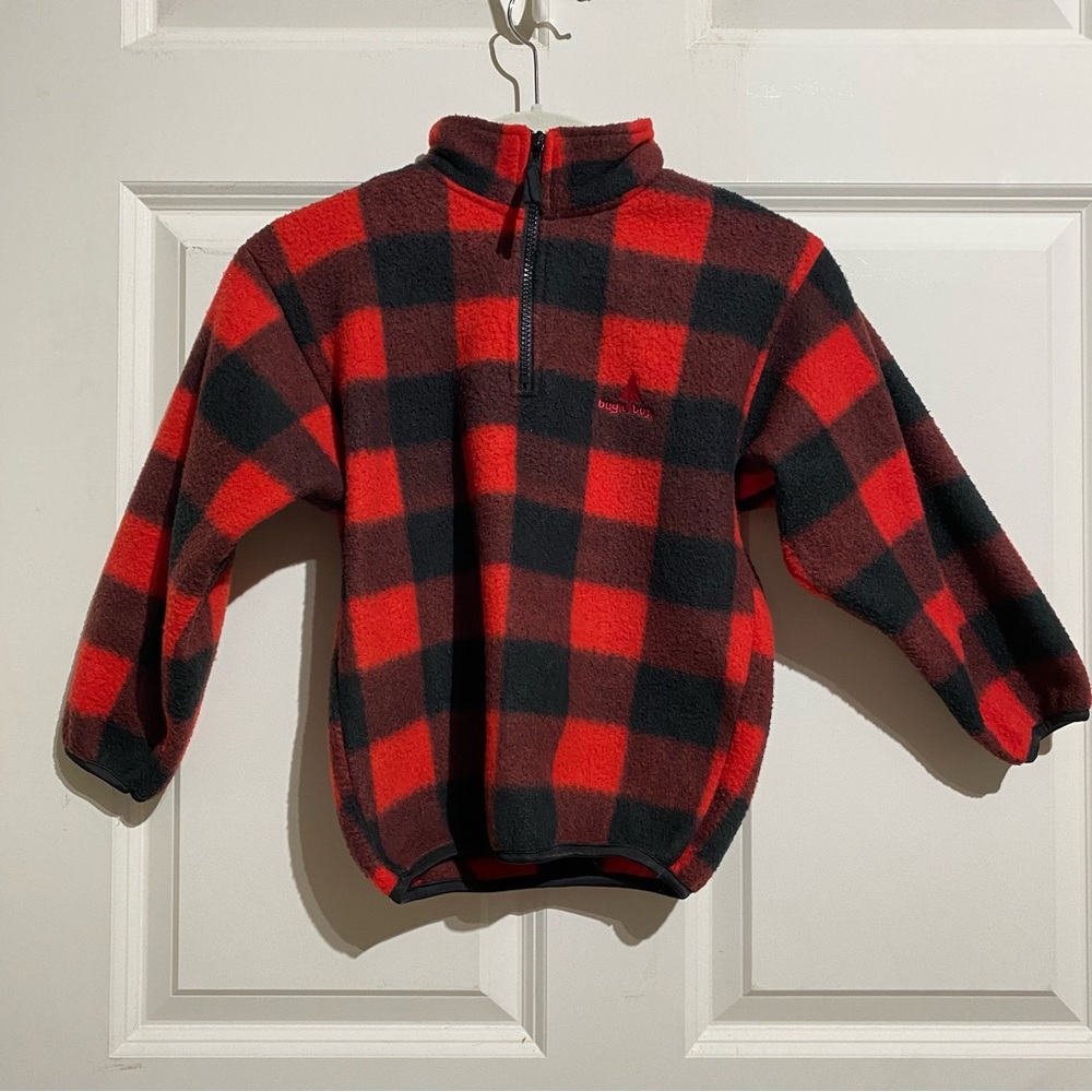 Vintage Bugle Boy Buffalo Plaid Fleece Size 5/6